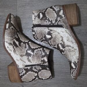 Bleeker & Bond • "Gwen" Snakeskin Ankle Boots